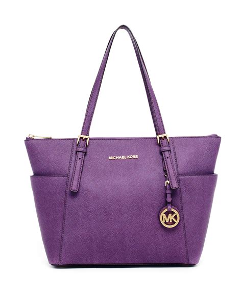 michael kors purple tote